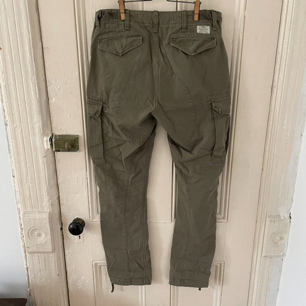 Polo Ralph Lauren Slim Fit Canvas Cargo Pants | Olive Green | Size 30x32 - Picture 3 of 10